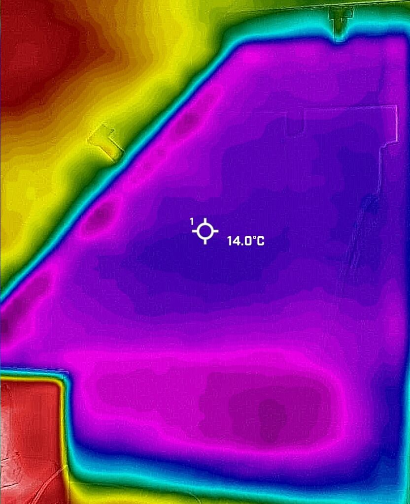 Warmtebeeld vóór isolatie